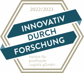 Forschungssiegel 2022/2023 „Innovativ durch Forschung • Institut für postfossile Logistik gGmbH” Forschungssiegel 2022/2023 „Innovativ durch Forschung • Institut für postfossile Logistik gGmbH”